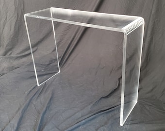 Custom Listing Acrylic Console table "Waterfall edge"  34"L x 22"D x 30"H  Made to order !!  Hand crafted in the U.S.A.