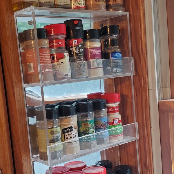 Spice Rack Bottles Etsy