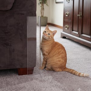 Kitty Corner 15" Clear Acrylic Cat Scratch Guards, Set of 2, 15", Handmade USA Bild 1
