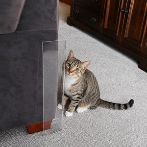 20" x 3.5" 1/8" Kitty Corner™ Acrylic Cat Scratch Guards, Set of 2 image 2