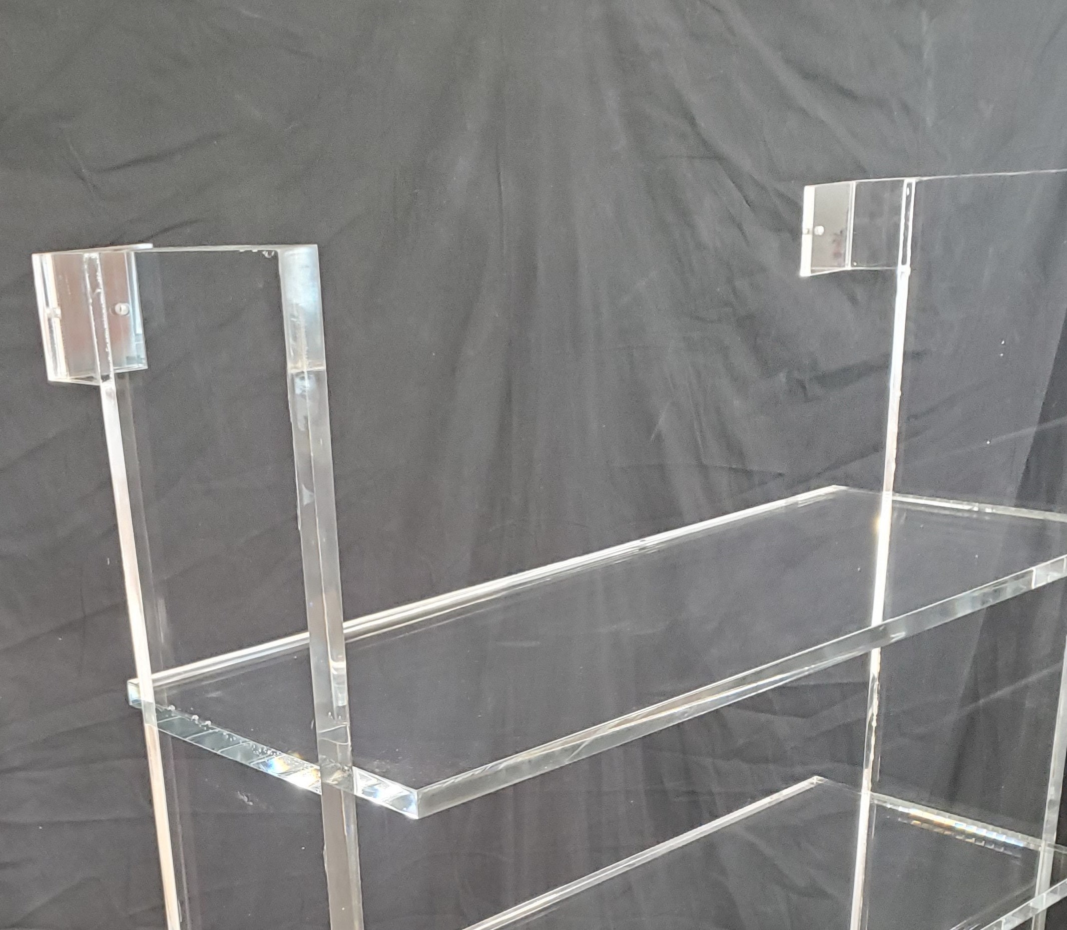 Acrylic Bookshelf 72t X 32w X 12d custom Sizing Never a Problem Hand  Crafted in the U.S. 