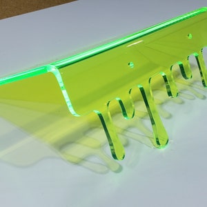 14&quot; Groovy Neon Drip Shelf, Decorative Wall Shelf,  - 14&quot;L x 8&quot;D x 6.25&quot;H Hand Crafted in the USA- made in 4 sizes  Color options available