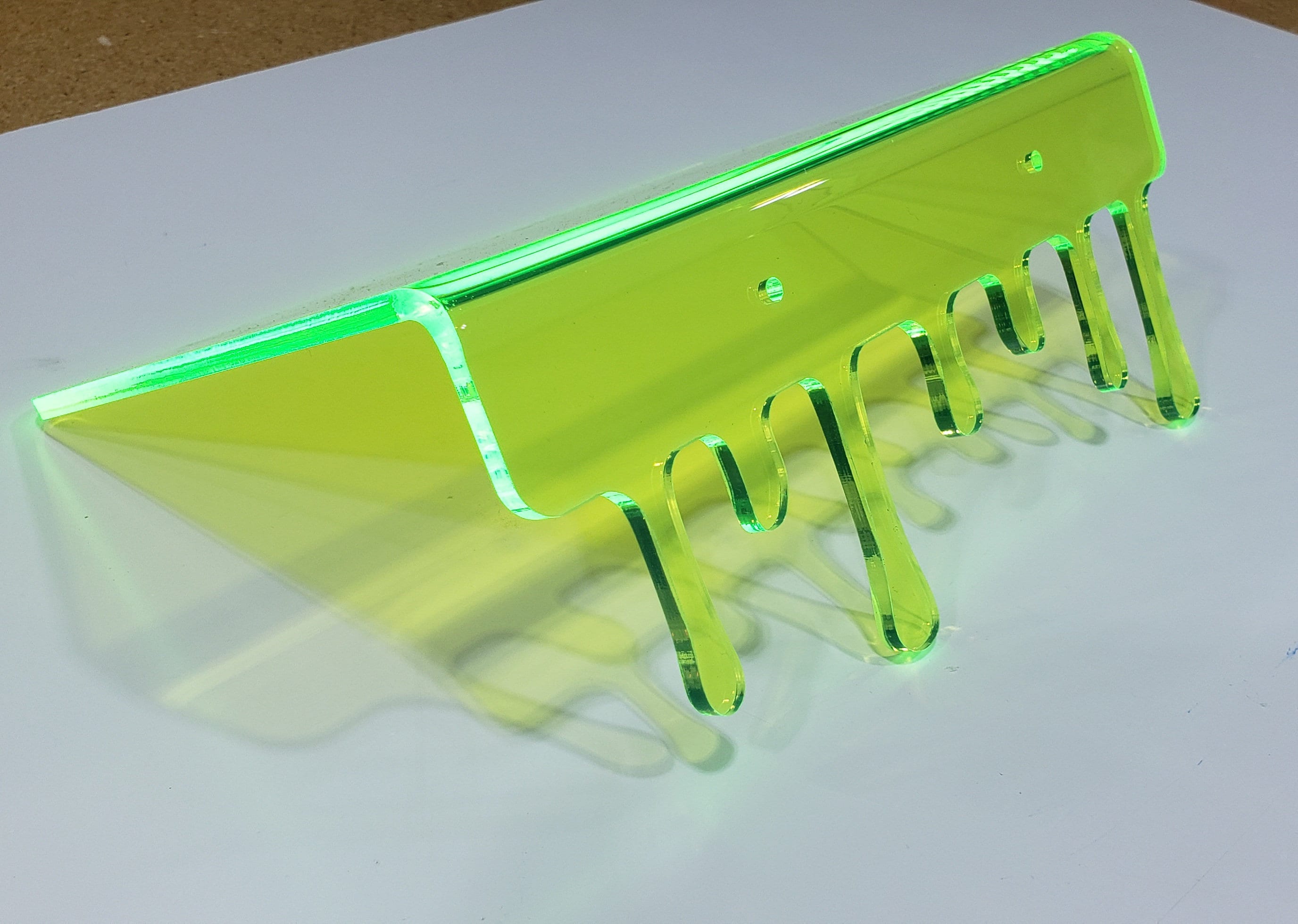14" Groovy Neon Drip Shelf, Decorative Wall Shelf,  - 14"L x 8"D x 6.25"H Hand Crafted in the USA- made in 4 sizes  Color options available