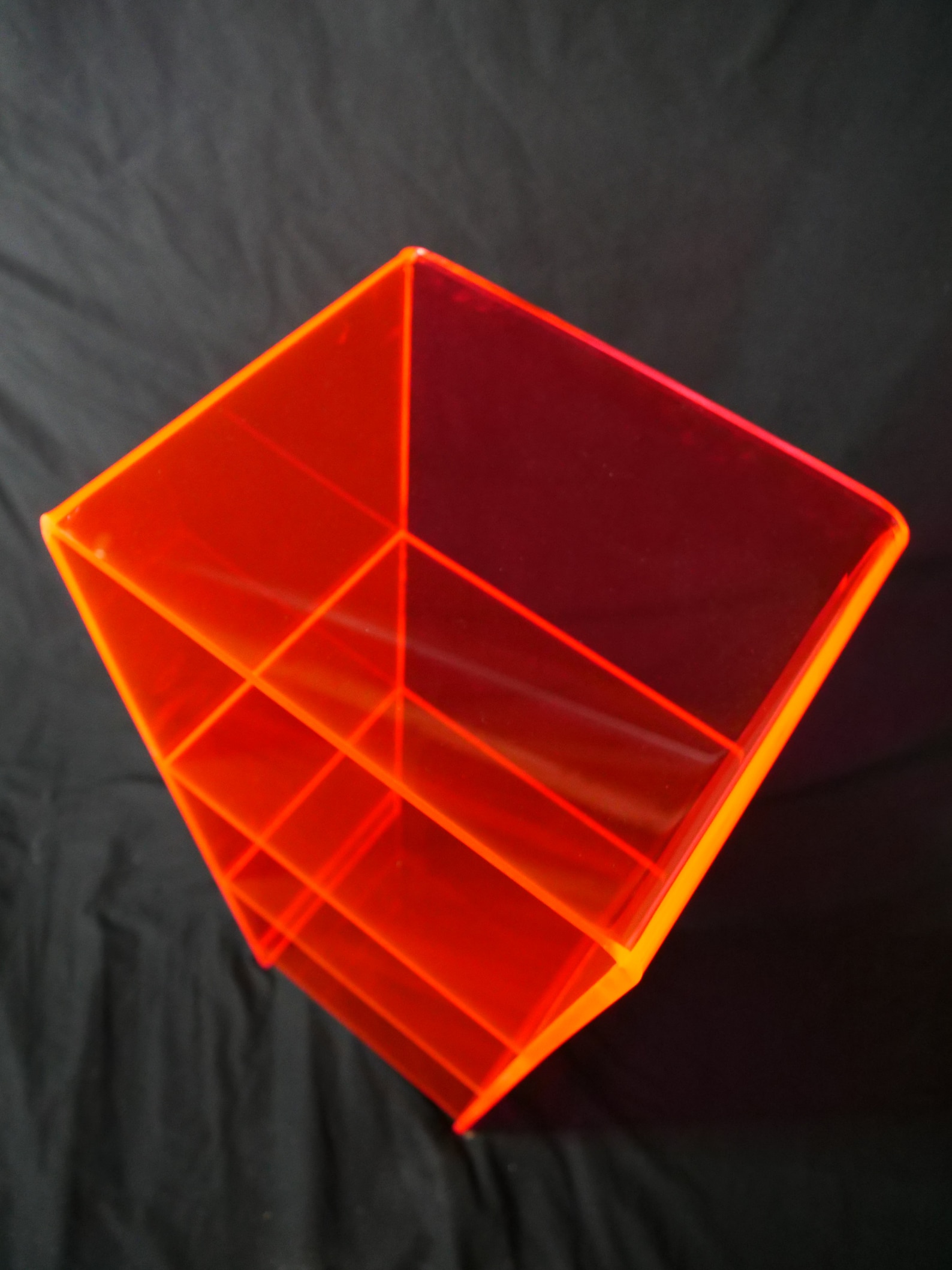 Neon Red/hot Pink Colored Acrylic Bookshelf/bookcase Etsy