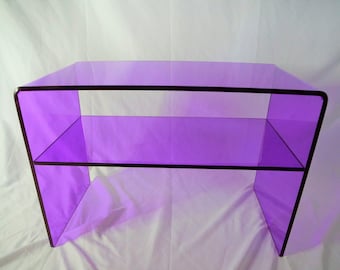 Colored Acrylic Bookshelf / bookcase  20"H x 40"W x 12"D in 1/2" acrylic  *Custom sizing never a problem* hand crafted in the U.S.