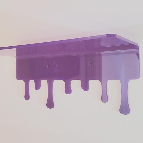 14" x 8" x 6.25" Folded Acrylic Wall Shelf, Floating Display, Multiple colors!