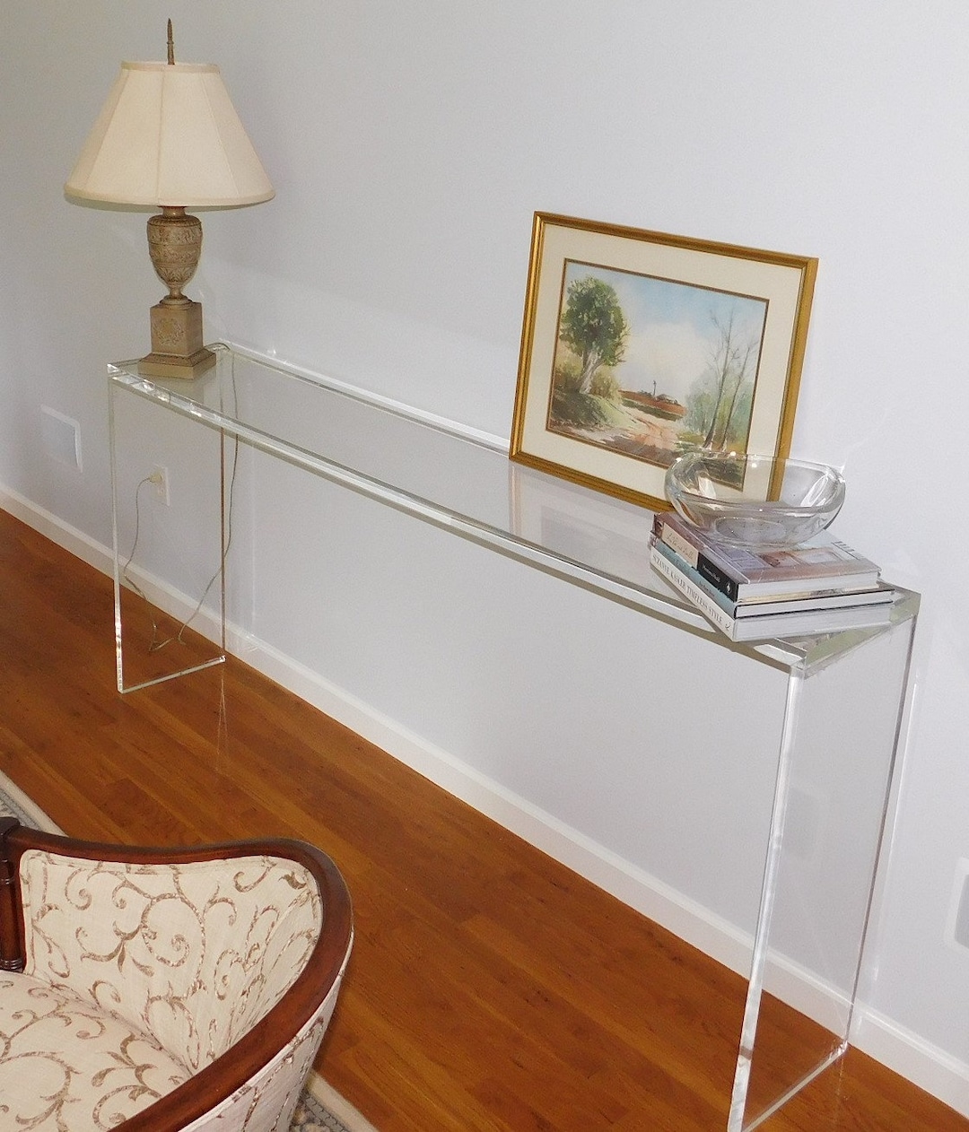 Acrylic Console Table straight Edge 48l X 14w X 30h custom Sizing Never a Problem Hand Crafted in the U.S.A. Etsy