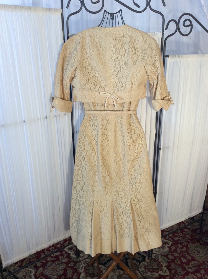 THE ZANTE COTTON LACE DRESS - BEIGE main image 0