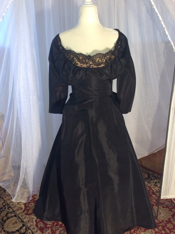 1950's black taffeta, “Jays Boston and Wellesley … - image 1