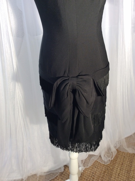 Vintage 1950’s little black cocktail sheath dress… - image 10