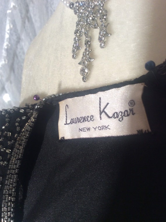 Vintage Lawrence Kazan black beaded and sequined … - image 10