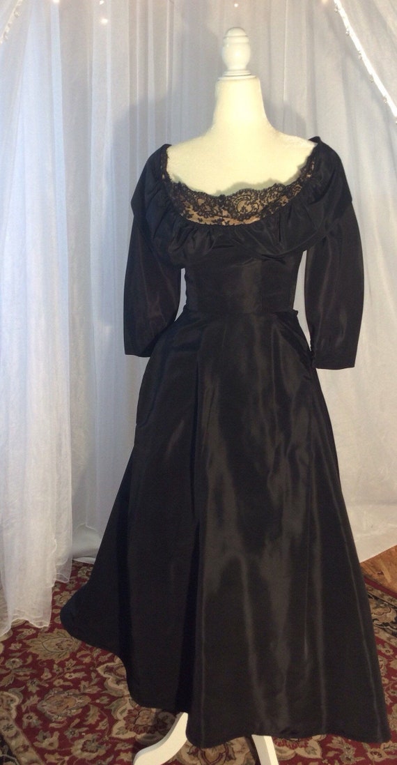 1950's black taffeta, “Jays Boston and Wellesley … - image 3