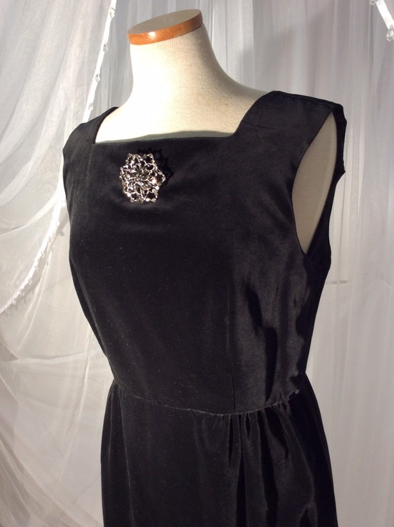 Vintage 1980’s Maggie Breen black cotton velvet s… - image 8