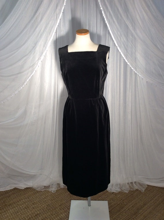 Vintage 1980’s Maggie Breen black cotton velvet s… - image 7