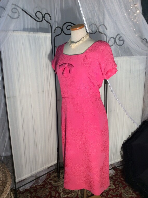 1960's bright pink, day dress and special occasion