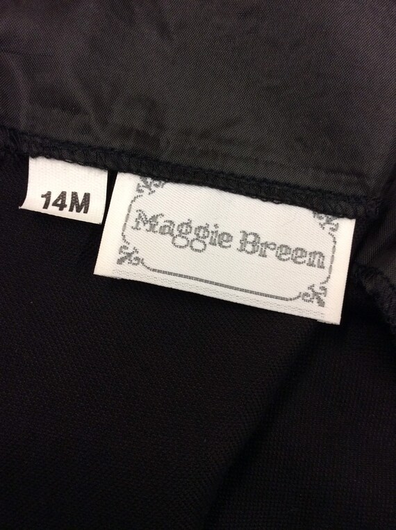 Vintage 1980’s Maggie Breen black cotton velvet s… - image 10
