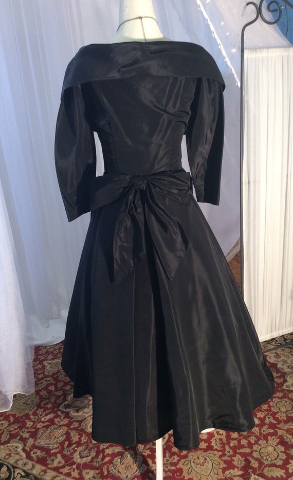 1950's black taffeta, “Jays Boston and Wellesley … - image 5