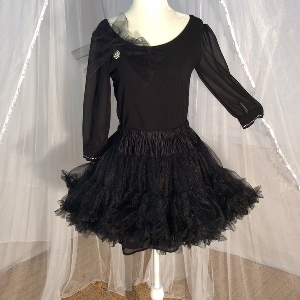 Flirty black lace party dress and skirt, LBD, special occasion