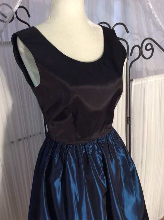 Vintage 60's midnight blue and black acetate part… - image 2