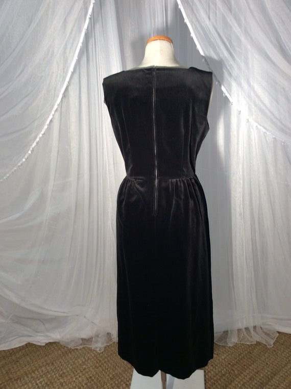 Vintage 1980’s Maggie Breen black cotton velvet s… - image 5