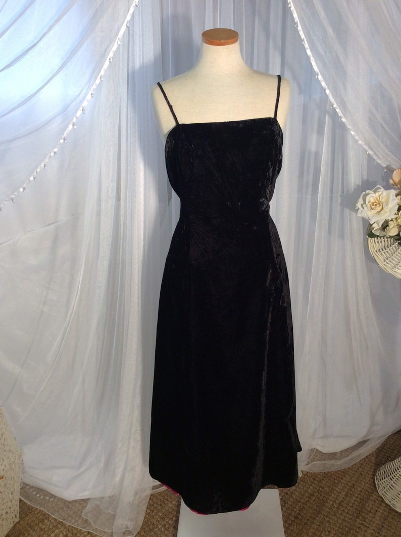 Vintage 80s Jessica McClintock and Scott McClintock black velvet gown and bolero image 4