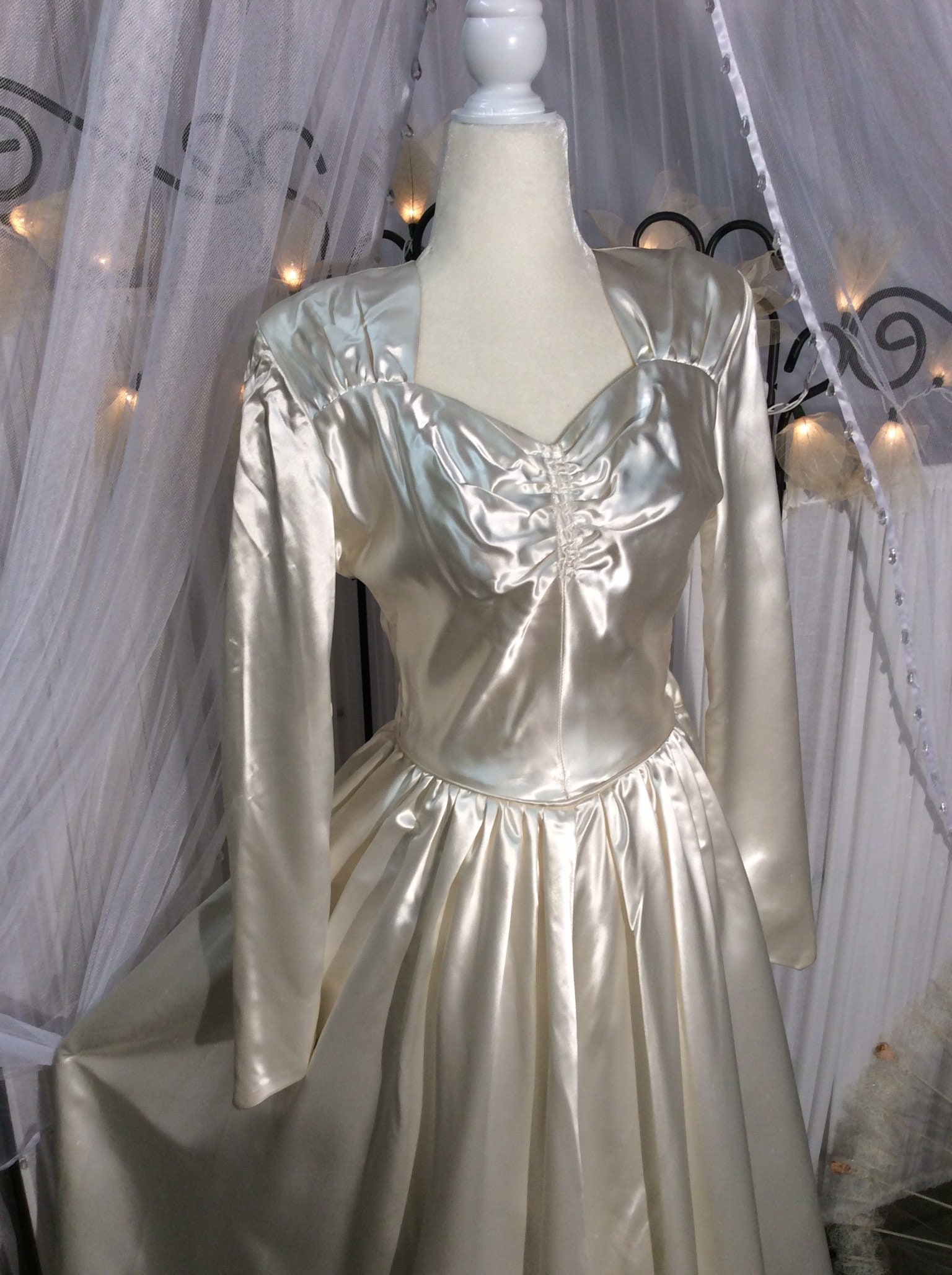Liquid satin best sale wedding dress