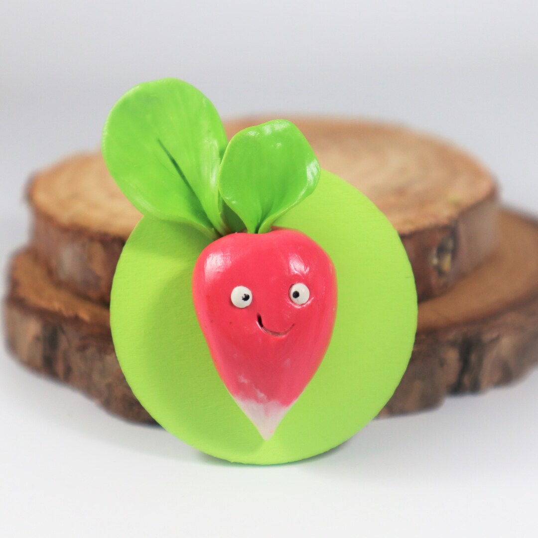 Radish Vegetable Handmade Polymer Clay Veggie