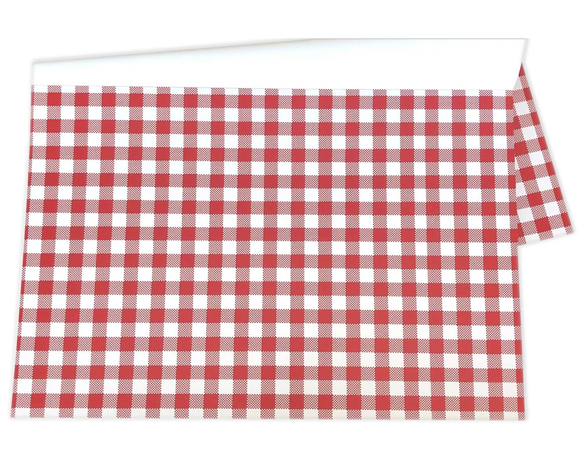 Red Gingham Paper Placemats Pad of 25 Etsy