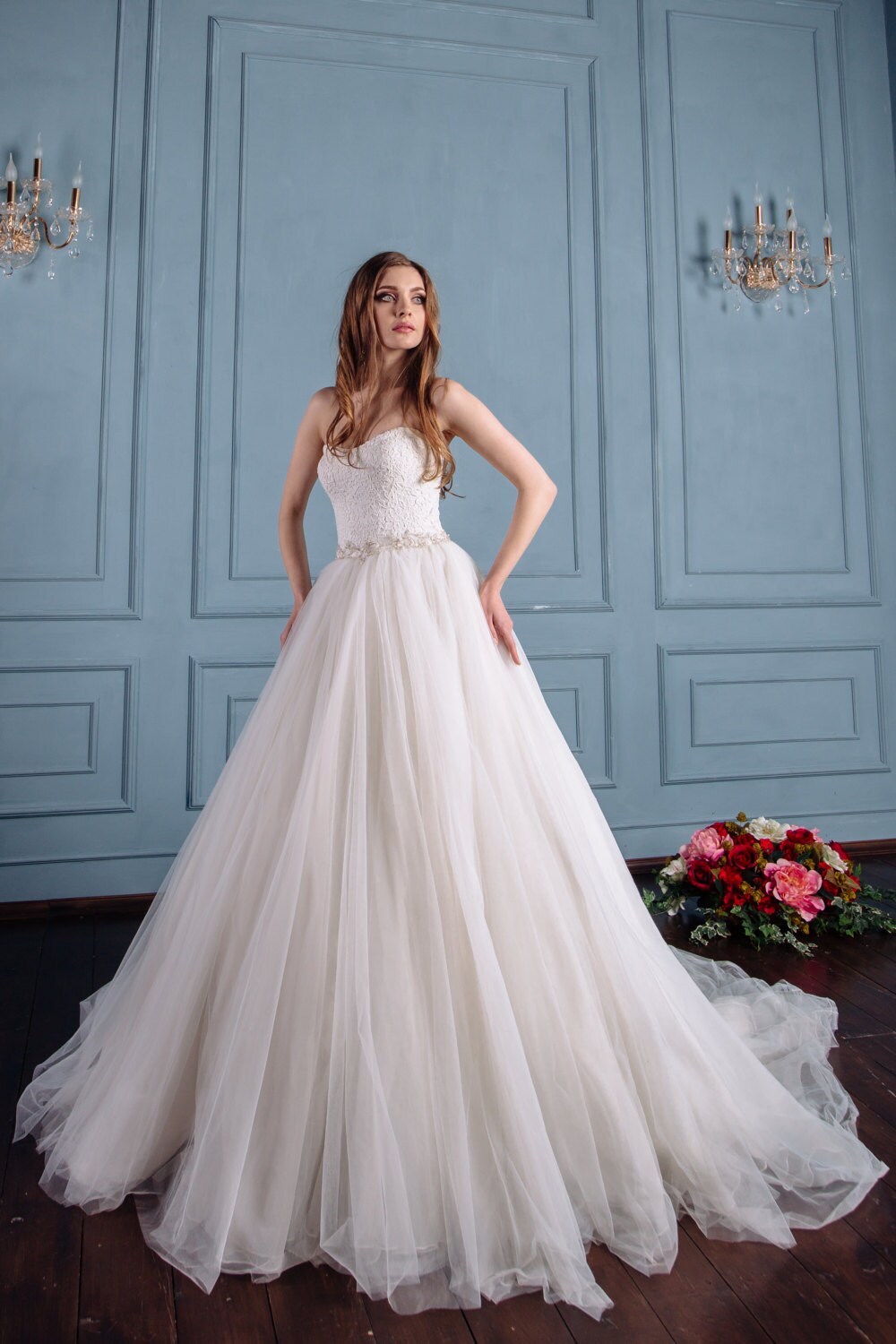 Wedding Dress Paula Lace Wedding Dress Tutu Dress Unique Etsy