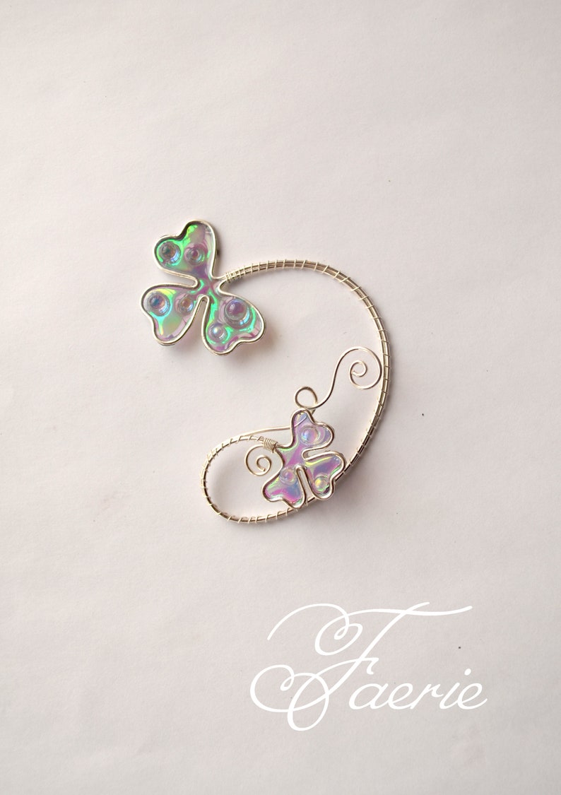 Shamrock Ear Cuff Trefoil Ear Cuff Irish Ear Cuff Clover Etsy