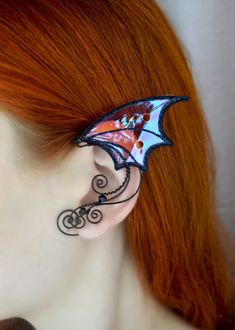 Gothic bat ear cuffs Bat wings jewelry Bat earrings Etsy