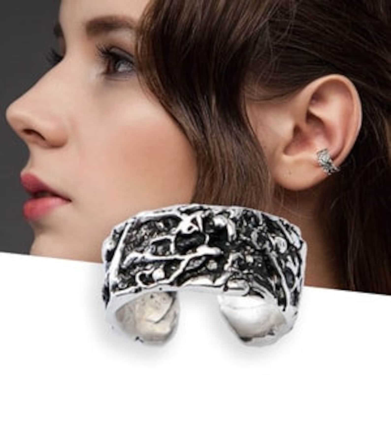 Unisex Ear Cuff No Piercing Silver Ear Cuff Men Cartilage Etsy