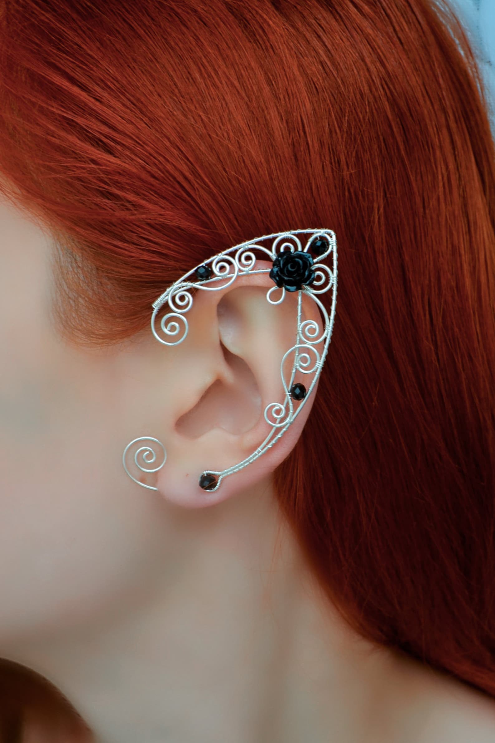 Elf ear cuffs no piercing Fairy ear wraps Elven earrings Etsy