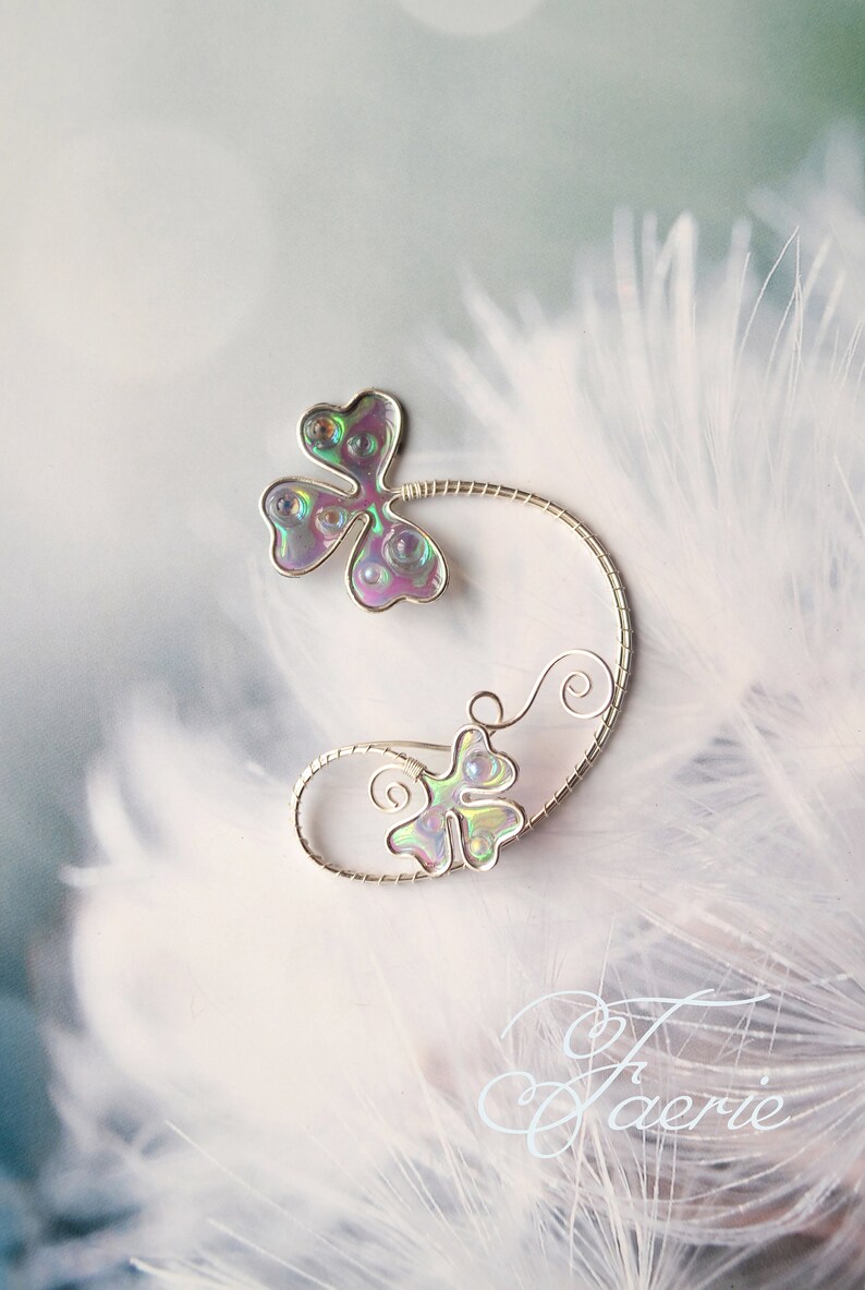 Shamrock Ear Cuff Trefoil Ear Cuff Irish Ear Cuff Clover Etsy