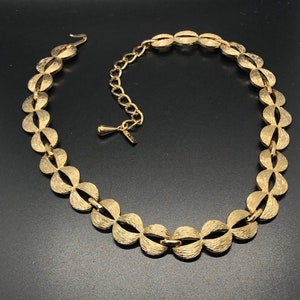 Vintage Monet Brushed Gold Tone Necklace