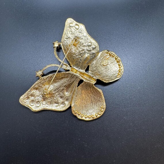 Vintage KJL Kenneth Jay Lane Enamel Butterfly Bro… - image 3