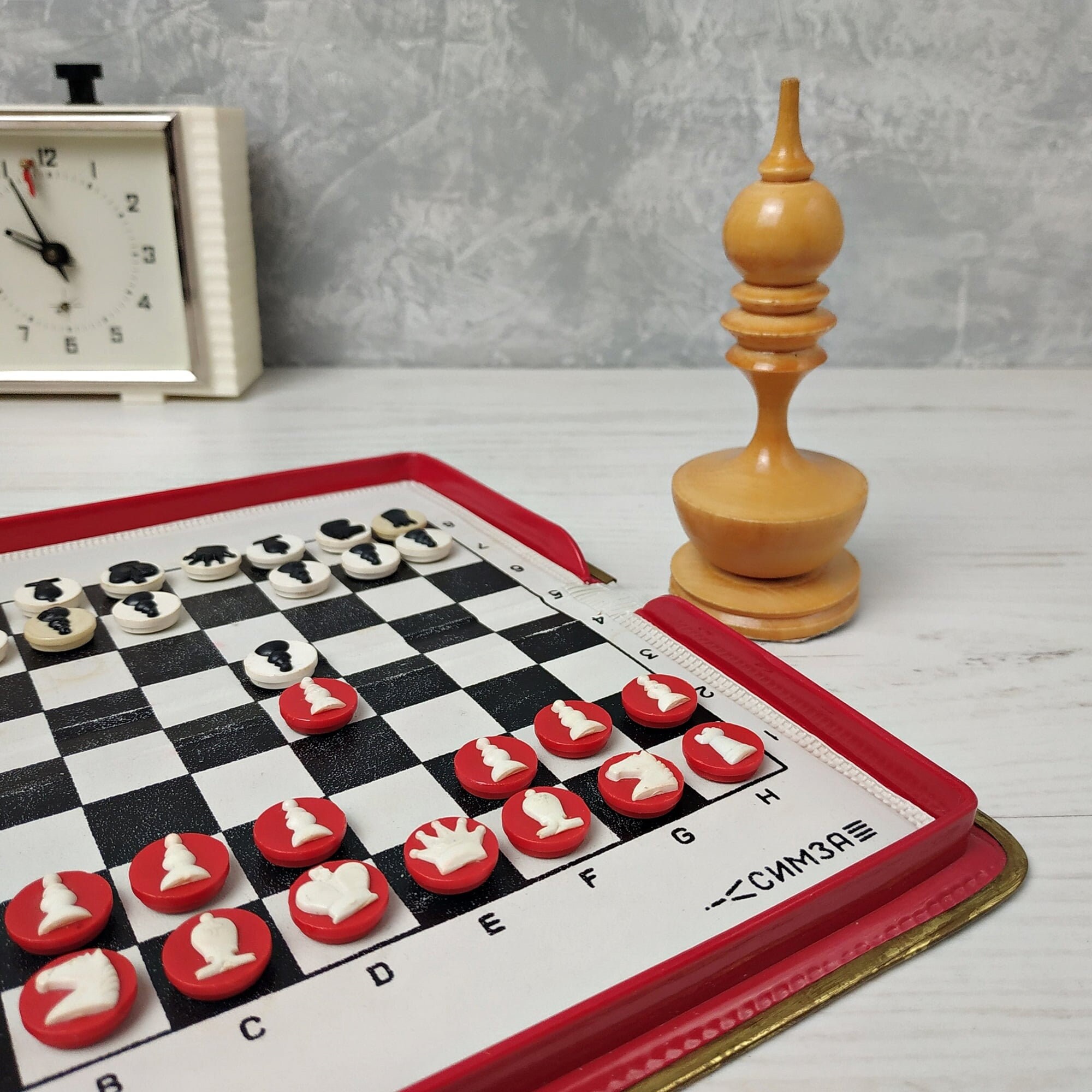 Vintage pocket chess set Soviet road chess Simza Travel chess Etsy