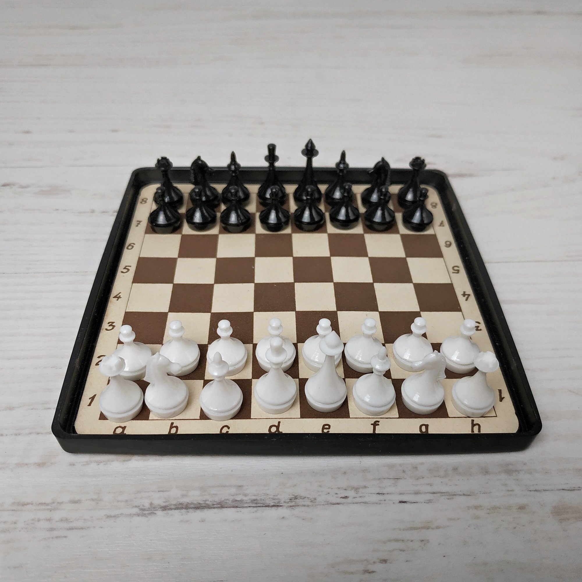 Vintage road chess set Soviet pocket chess Mini plastic chess Etsy