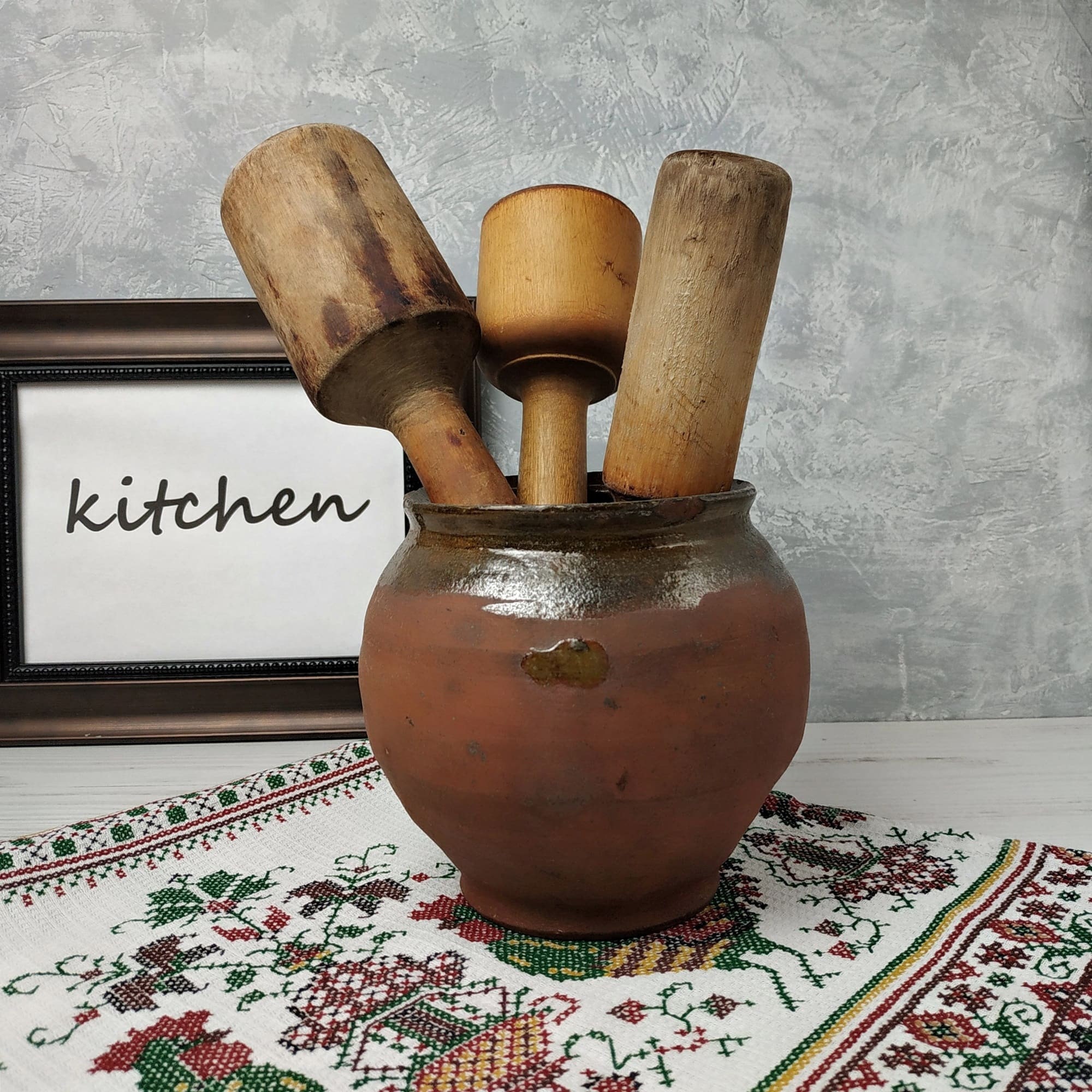 Vintage wooden potato masher Soviet potato pestle Russian Etsy