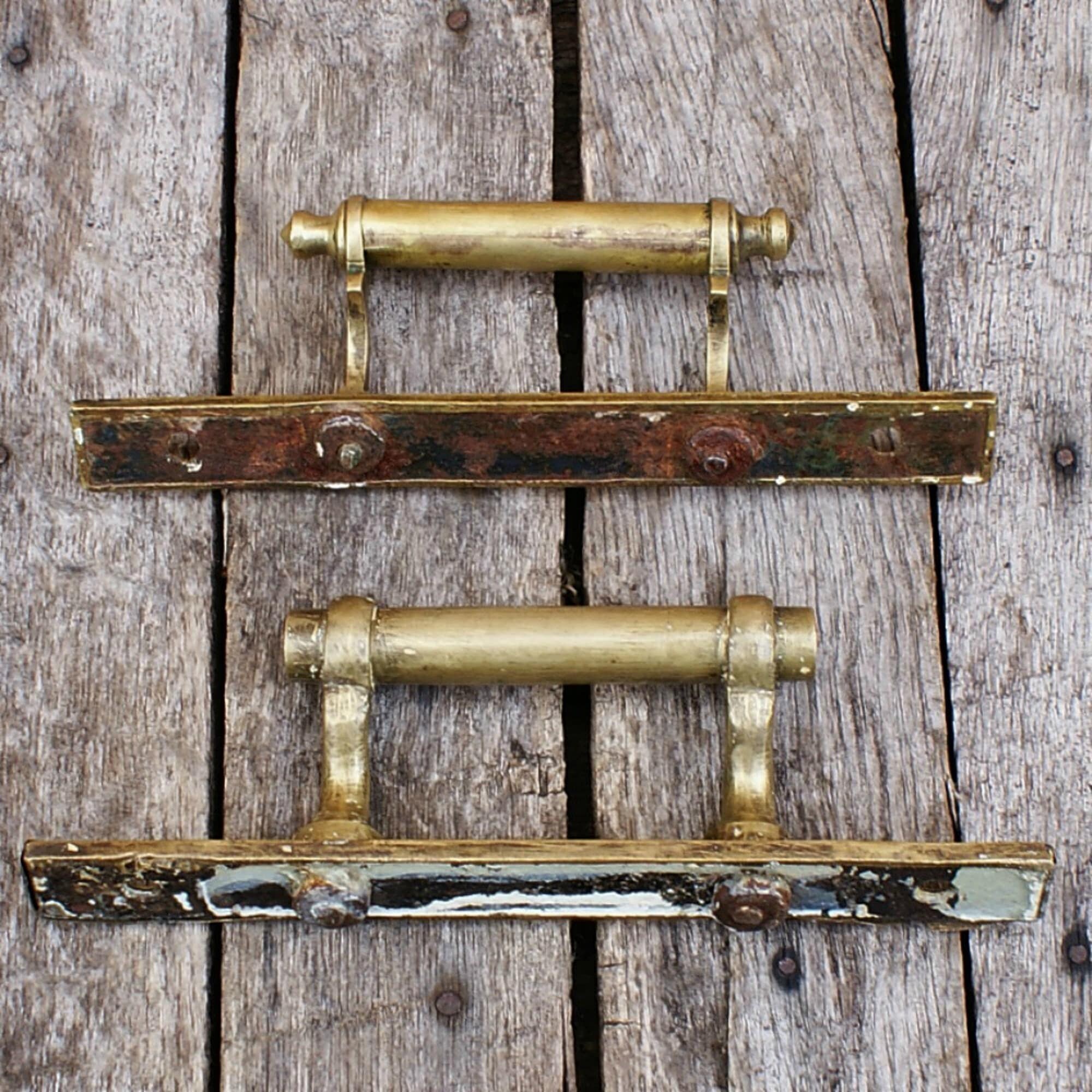 Set of 2 Antique small brass window handle or handle Etsy