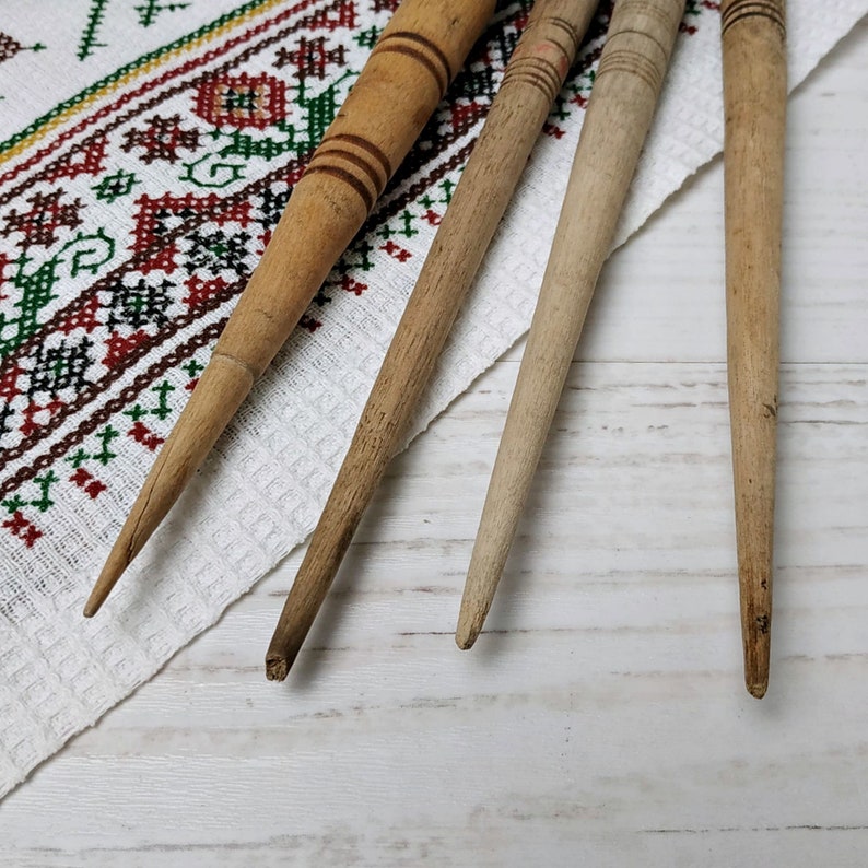 Antique Russian spindles Wool Spindles Primitive Distaff Etsy