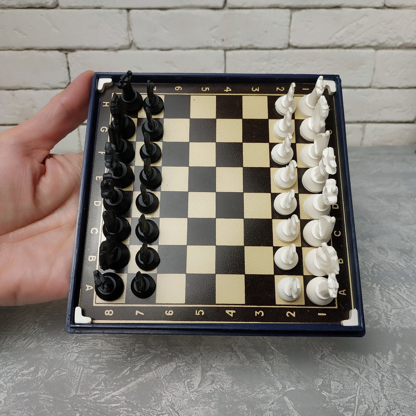 Rare vintage pocket chess set Soviet road chess in plastic box Etsy