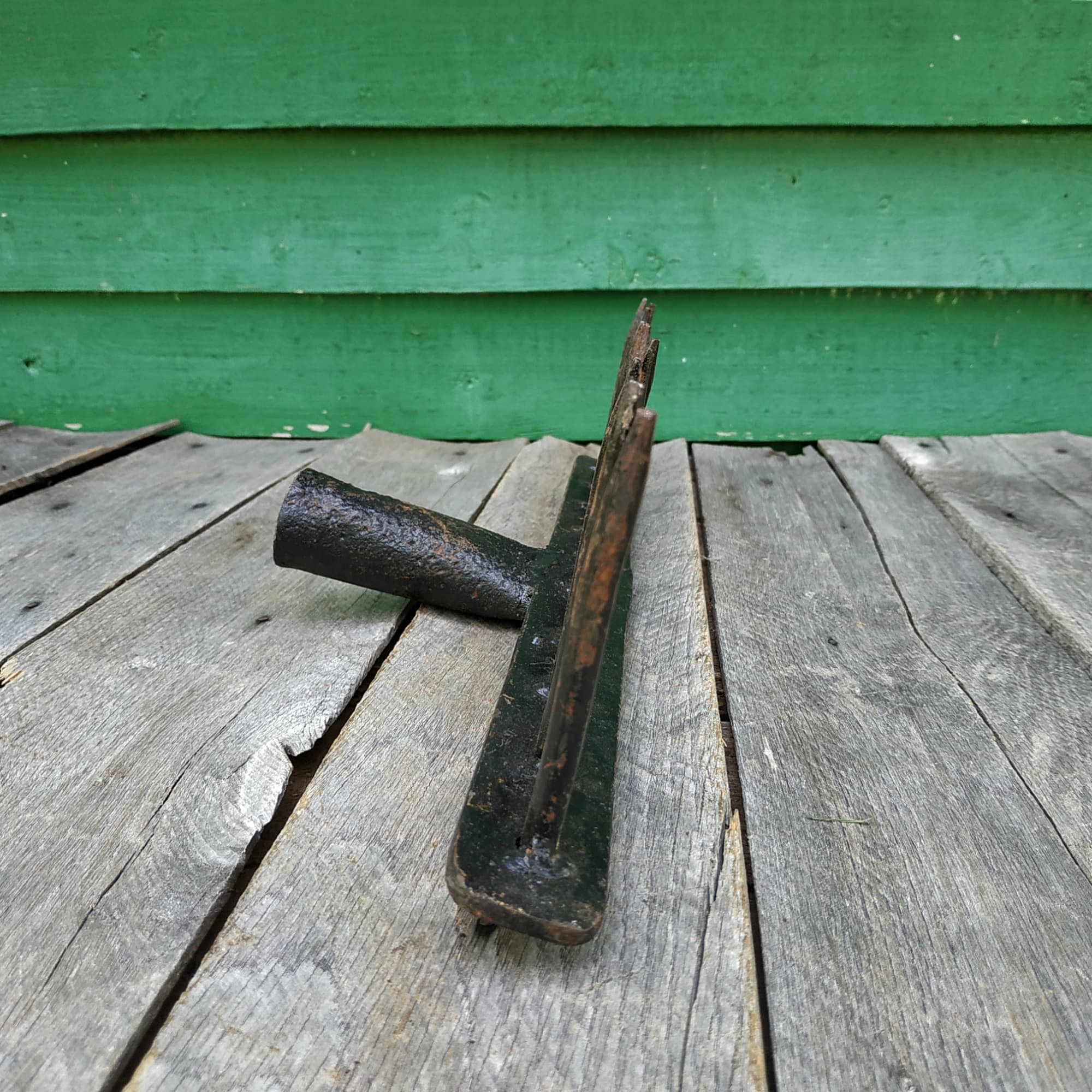 Vintage metal rake Antique Russian wrought iron rake Etsy