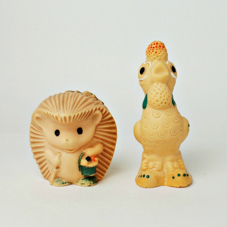 Owls rubber Soviet vintage toy Childs Rubber Squeaky Kids Toys Beige Animal 1970s Gift for Baby Lovers of owl Retro Russia Collectible Toy
