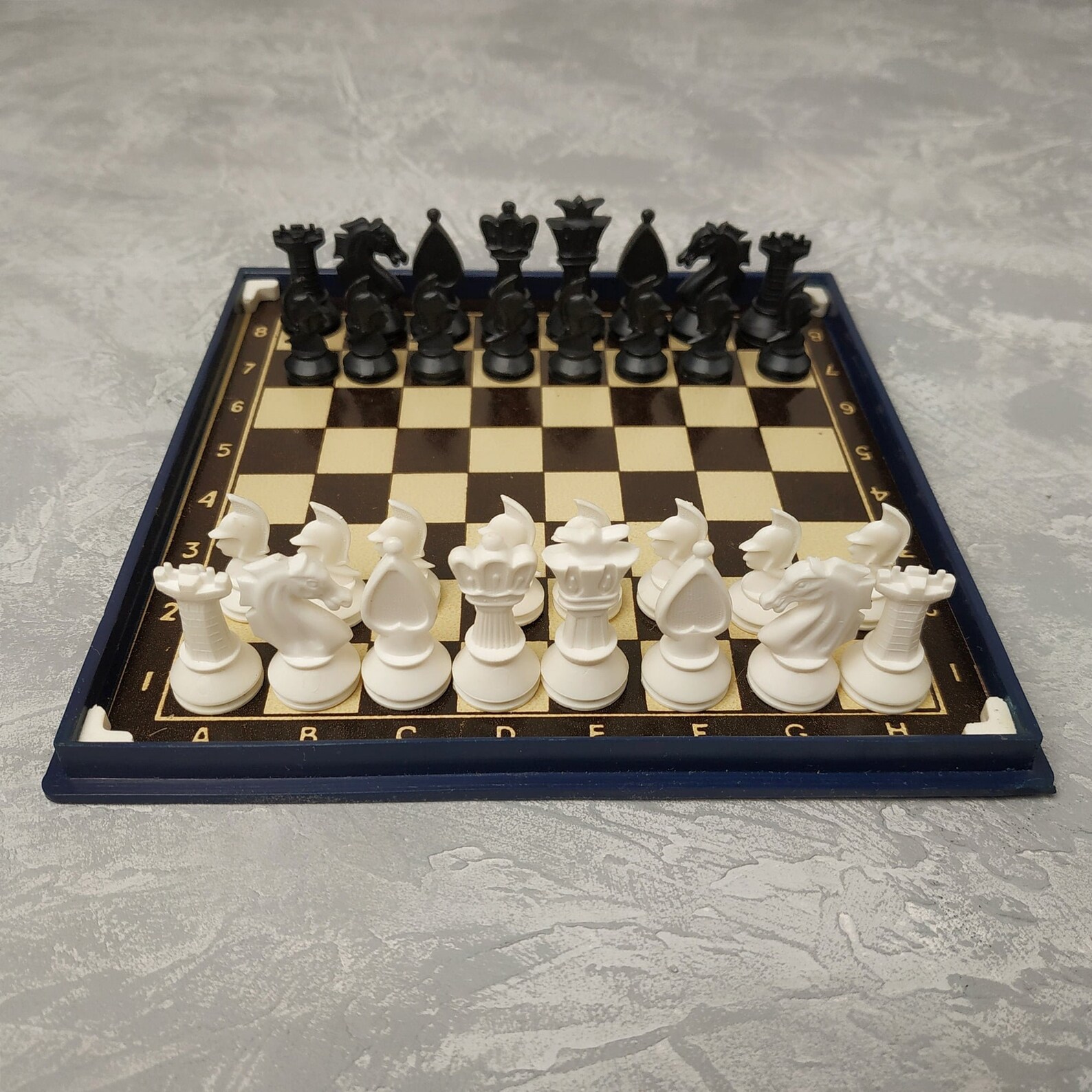 Rare vintage pocket chess set Soviet road chess in plastic box Etsy