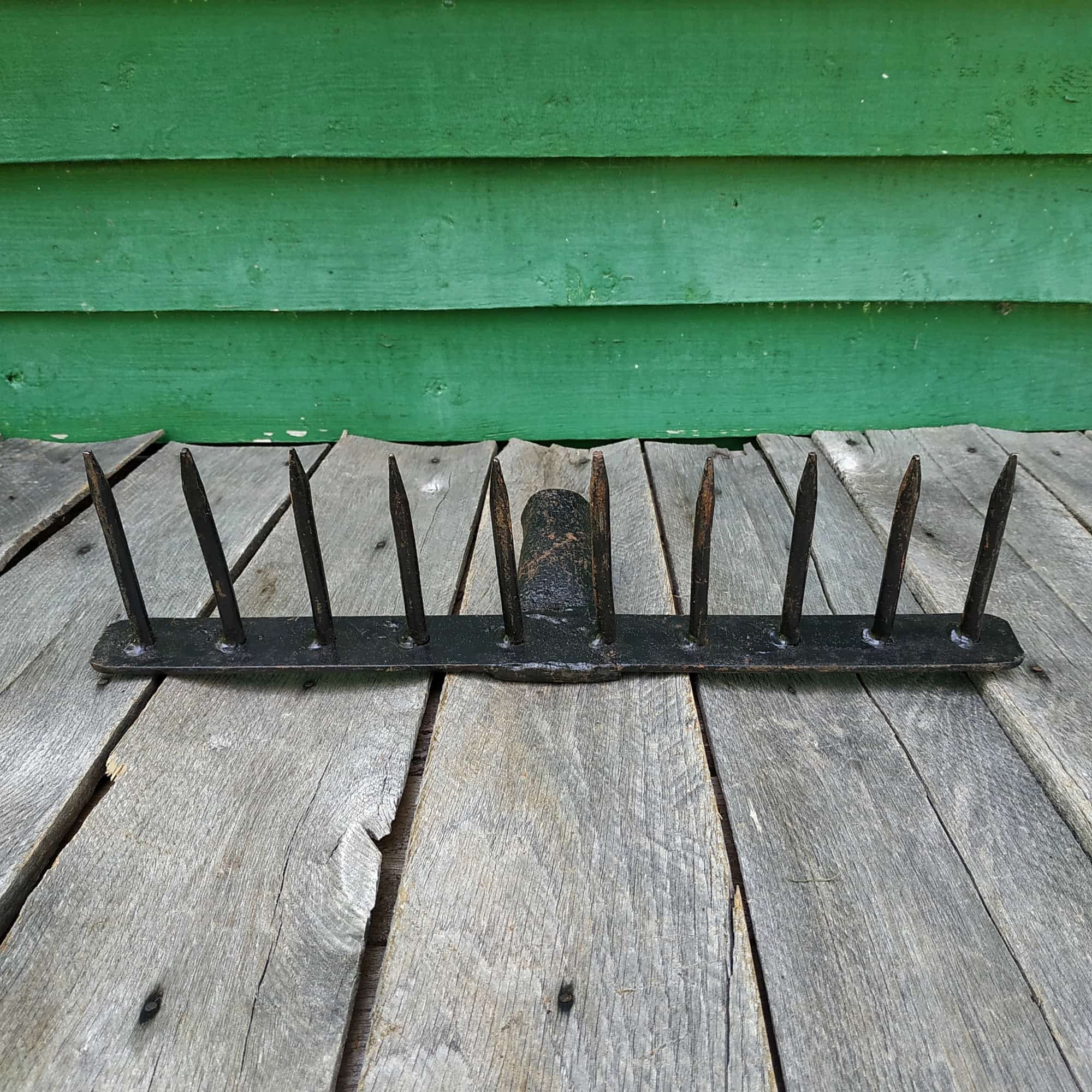 Vintage metal rake Antique Russian wrought iron rake Etsy