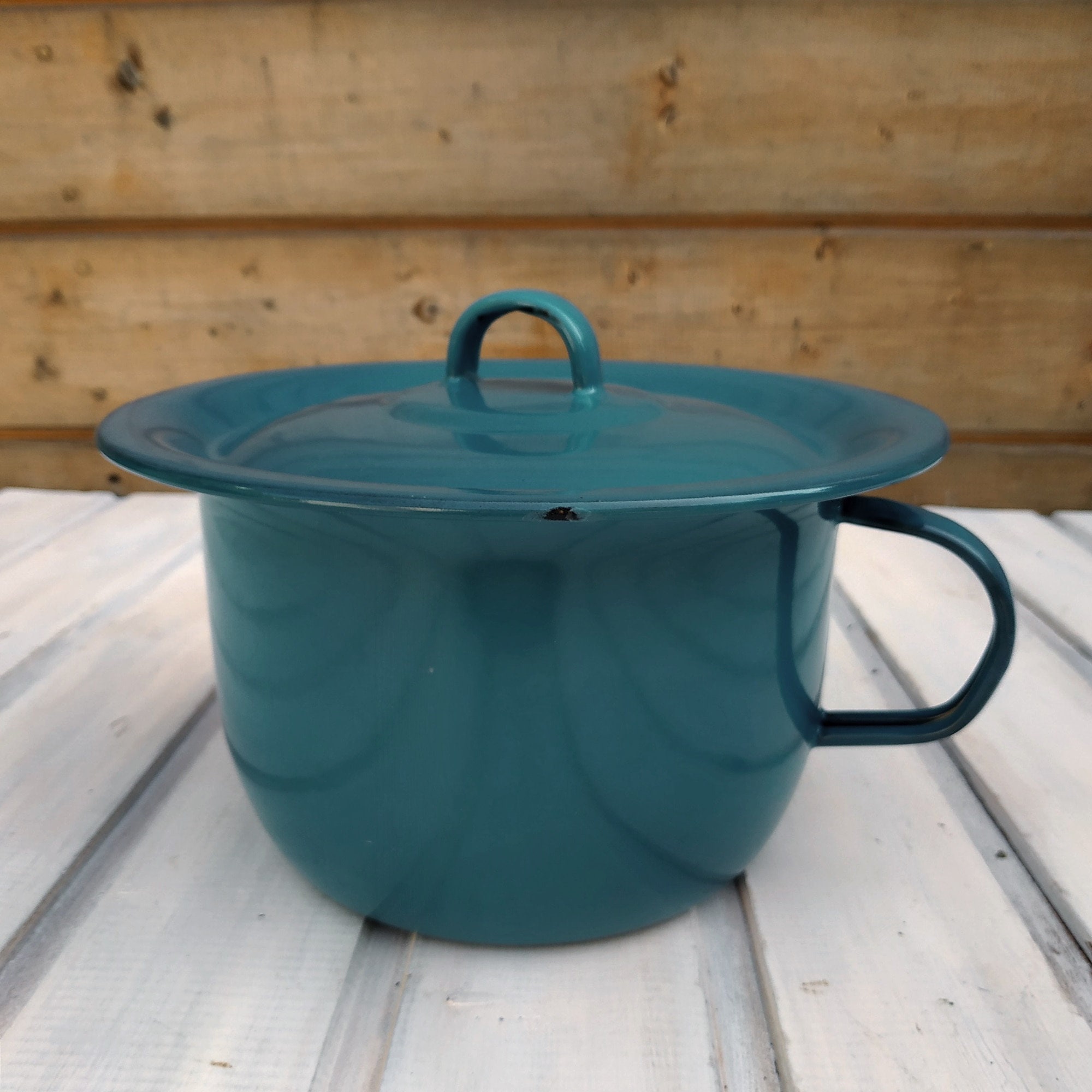 New vintage chamber pot Teal enamel child pee pot Soviet potty Etsy