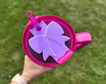 Lavender Bow Stanley Lid Topper – Cute & Functional Cup Accessory!