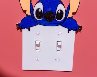 Peekaboo Stitch Light Switch Cover – Adorable Wall Decor for Disney Lovers!