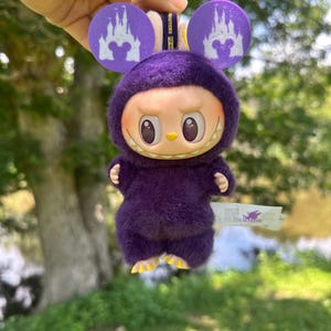 Purple Castle Mickey Ears for Labubu – Disney-Inspired Doll Headband